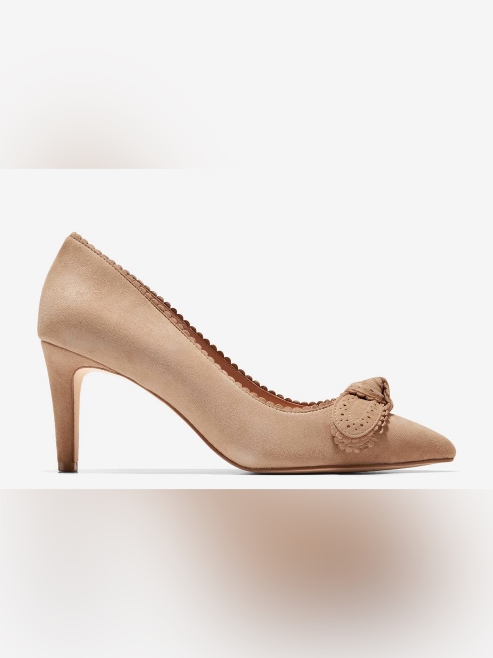 Cole Haan Women's Pointed Toe Knot Pump in tan